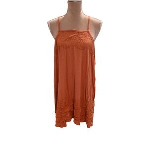 Torrid Terracotta Crochet Lace Trim Boho Cami Tank Top Sleeveless 4x